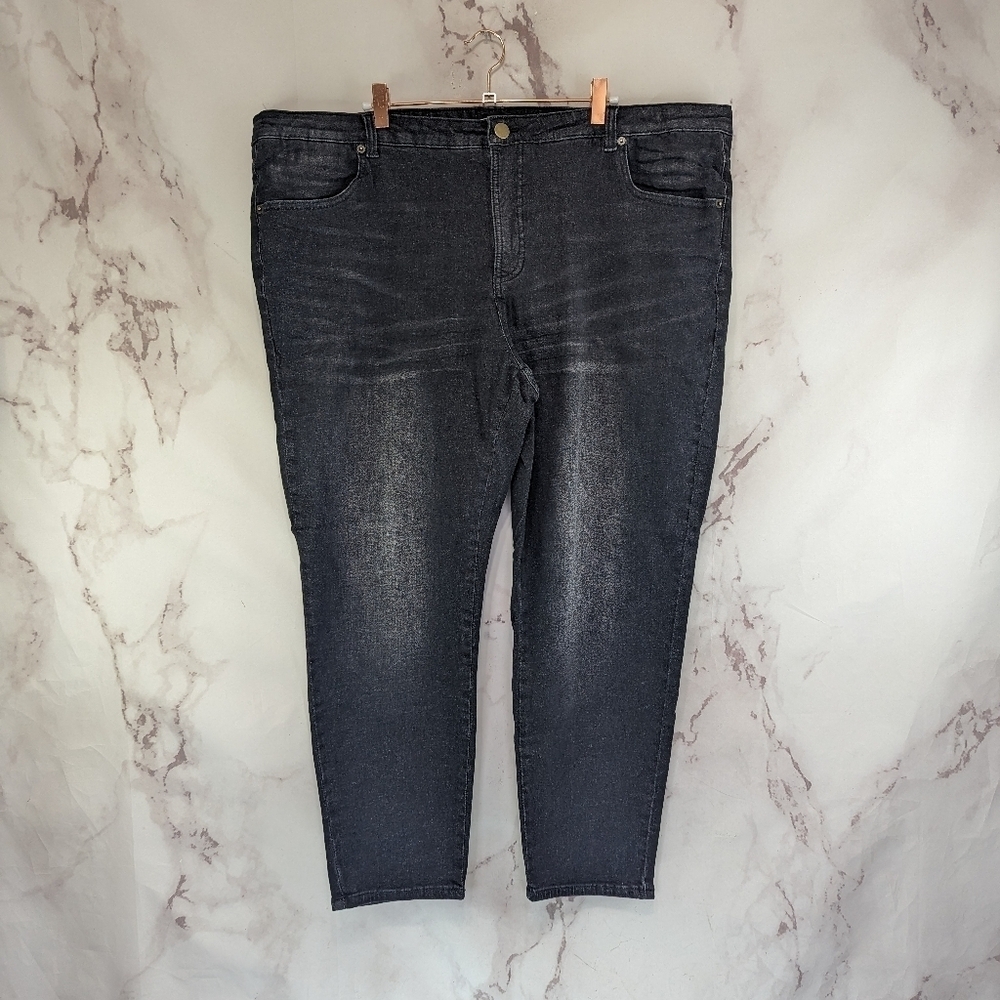 Universal Standard Jeans Womens 24 Black 10 Mid Rise Skinny Distressed
